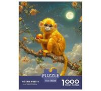 Puzzle 1000 Pieces Golden Monkey Challenge Games Under The Moon 100% Recycled Cardboard for Impossible Puzzles Adults And Kids Age 12 Years Up 38x26cm/1000pcs