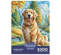 Puzzle 1000 Pieces Golden Retriever Challenge Games Cute Animals 100% Recycled Cardboard Home Decoration Adults And Kids 70x50cm/1000pcs