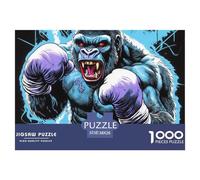 Puzzle 1000 Pieces Gorilla Brainteasing Boxer 100% Recycled Cardboard Home Decoration for Adults Jigsaw 38x26cm/1000pcs