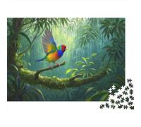 Puzzle 1000 Pieces Gouldian Finch Challenge Game for Adults Tropical Rainforest Impossible Jigsaw Puzzles 1000 Pieces Educational Game Puzzle Gifts 1000pcs (75x50cm)