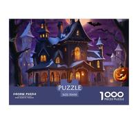 Puzzle 1000 Pieces Halloween Brainteasing Strange Castle Fully Interlocking for Impossible Puzzles for Adults Jigsaw 70x50cm/1000pcs