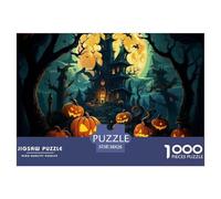 Puzzle 1000 Pieces Halloween Brainteasing Strange Castle Fully Interlocking Home Decoration for Adults Jigsaw 38x26cm/1000pcs