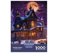 Puzzle 1000 Pieces Halloween Brainteasing Strange Castle Randomly Shaped Pieces Home Decoration for Adults Jigsaw 70x50cm/1000pcs