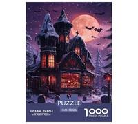 Puzzle 1000 Pieces Halloween Challenge Games Strange Castle 100% Recycled Cardboard for Impossible Puzzles Adults And Kids Age 12 Years Up 38x26cm/1000pcs