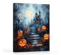 Puzzle 1000 Pieces Halloween Haunted House and Spooky Pumpkins