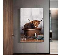 Puzzle 1000 pieces Highland Cow Bubble Bath 1000 Piece Jigsaw Puzzle for Adults & for Kids Age 12 and (50x75cm）