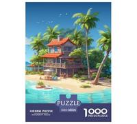 Puzzle 1000 Pieces Holiday Bay Brainteasing Subtropical Island 100% Recycled Cardboard for Impossible Puzzles Adults And Kids 38x26cm/1000pcs