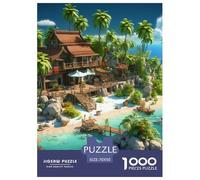 Puzzle 1000 Pieces Holiday Bay Brainteasing Tavern 100% Recycled Cardboard for Impossible Puzzles for Adults Jigsaw 70x50cm/1000pcs