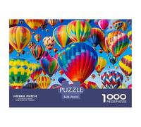 Puzzle 1000 Pieces Hot Air Balloon Brainteasing Colorful Patterns Randomly Shaped Pieces Educational Games Adults And Kids Age 12 Years Up 70x50cm/1000pcs