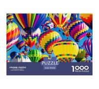 Puzzle 1000 Pieces Hot Air Balloon Brainteasing Colorful Patterns Randomly Shaped Pieces for Impossible Puzzles for Adults Jigsaw 70x50cm/1000pcs