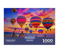 Puzzle 1000 Pieces Hot Air Balloon Brainteasing Colorful Patterns Randomly Shaped Pieces Home Decoration Adults And Kids Age 12 Years Up 70x50cm/1000pcs