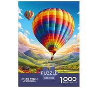 Puzzle 1000 Pieces Hot Air Balloon Brainteasing Global Journey Fully Interlocking for Impossible Puzzles Adults And Kids Age 12 Years Up 70x50cm/1000pcs