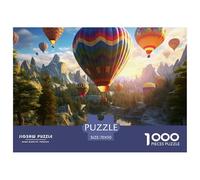 Puzzle 1000 Pieces Hot Air Balloon Brainteasing Global Journey Fully Interlocking Home Decoration Adults And Kids 70x50cm/1000pcs