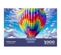 Puzzle 1000 Pieces Hot Air Balloon Brainteasing Global Journey Randomly Shaped Pieces for Impossible Puzzles Adults And Kids 70x50cm/1000pcs