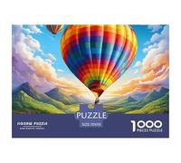 Puzzle 1000 Pieces Hot Air Balloon Brainteasing Global Journey Randomly Shaped Pieces Home Decoration Adults And Kids Age 12 Years Up 70x50cm/1000pcs