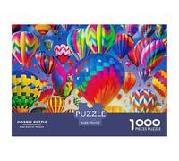Puzzle 1000 Pieces Hot Air Balloon Challenge Games Colorful Patterns 100% Recycled Cardboard Educational Games for Adults Jigsaw 70x50cm/1000pcs
