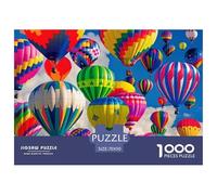 Puzzle 1000 Pieces Hot Air Balloon Challenge Games Colorful Patterns 100% Recycled Cardboard for Impossible Puzzles Adults And Kids Age 12 Years Up 70x50cm/1000pcs