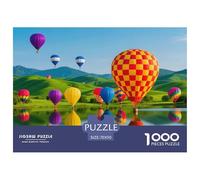Puzzle 1000 Pieces Hot Air Balloon Challenge Games Colorful Patterns 100% Recycled Cardboard Home Decoration for Adults Jigsaw 70x50cm/1000pcs