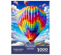 Puzzle 1000 Pieces Hot Air Balloon Challenge Games Global Journey 100% Recycled Cardboard for Impossible Puzzles Adults And Kids Age 12 Years Up 70x50cm/1000pcs