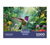 Puzzle 1000 Pieces Hummingbird Brainteasing Tropical Bird Randomly Shaped Pieces Home Decoration for Adults Jigsaw 70x50cm/1000pcs