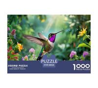 Puzzle 1000 Pieces Hummingbird Challenge Games Tropical Bird 100% Recycled Cardboard Home Decoration Puzzles for Adults 38x26cm/1000pcs