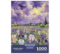 Puzzle 1000 Pieces Iris Brainteasing Rural Scenery 100% Recycled Cardboard Home Decoration Puzzles for Adults 70x50cm/1000pcs