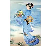 Puzzle 1000 Pieces Japanese Geisha Decoration Educational Intelligence Toy Stress Relief Funny Family Game Children Adult Challenging Puzzle Gift 50X70CM
