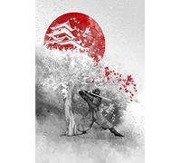 Puzzle 1000 Pieces Japanese Samurai Decoration Home Schooling Intellectual Stress Relief Toy Funny Family Game Children Adults Challenging Puzzle Gift 38X52CM