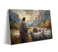 Puzzle 1000 Pieces Jesus and The Lamb Inspirational Good Shepherd Scene Jesus and Woman Surrounded by Sheep Religious Christianity