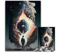 Puzzle 1000 Pieces Jigsaw A Cosmic Brain Black Hole Paper Jigsaw Puzzles DIY Decoration Brain Challenge for Adult Family 1000 PCS(38x26cm)