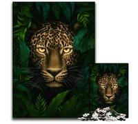 Puzzle 1000 Pieces Jigsaw African Leopard in Jungle Paper Jigsaw Challenging DIY Brain Teaser Perfect Family Game Or Decorative Gift 1000 PCS(38x26cm)
