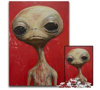 Puzzle 1000 Pieces Jigsaw Alien Art LXIV Wooden Jigsaw Challenging DIY Brain Teaser Perfect Family Game Or Decorative Gift 1000 PCS(75x50cm)