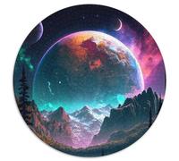 Puzzle 1000 Pieces Jigsaw Alien Planet 1000 Pieces Round Puzzles for Adults Ideal for Family Fun, Relaxation 1000pcs (67.5x67.5cm)