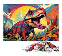 Puzzle 1000 Pieces Jigsaw Ancient Dinosaurs Impossible Jigsaw Puzzles for Adults Family Activity, Brain Teaser, Home Decor, 50x75CM/19.68x29.52inch