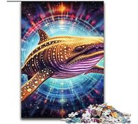 Puzzle 1000 Pieces Jigsaw Animal Colourful Whale Difficult Puzzles for Adults size 50x75cm Perfect for Family Fun on Christmas, Thanksgiving, Birthdays & Easter