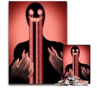 Puzzle 1000 Pieces Jigsaw Anxiety Illusttration Difficult Puzzles for Adults Ideal for Teenagers & Collectors Travel Gift Family Activity 1000 PCS(75x50cm)