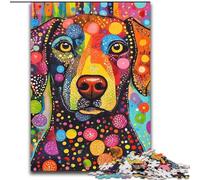 Puzzle 1000 Pieces Jigsaw Art Dog Puzzles for Adults Family Activity Game for Teenagers, Challenging Brain Teaser (size50x75cm)