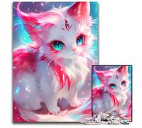 Puzzle 1000 Pieces Jigsaw Art Kitten God Wooden Jigsaw Puzzles for Age 14+ Educational Challenge Fun Activities at Home, Birthday Gifts, Travel Gifts 50X75CM