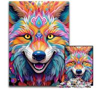 Puzzle 1000 Pieces Jigsaw Art Wolf Challenging Puzzles Family Fun Activity, Brain Challenge, for Teenager 26X38CM/10.23x14.96inch