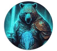 Puzzle 1000 Pieces Jigsaw Astral Bear Warriors 1000 Piece Round Jigsaw Puzzle Brain Challenge, for Teenagers & Home Decor 67.5x67.5cm