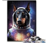 Puzzle 1000 Pieces Jigsaw Astronaut Doberman Puzzles for Adults size 50x75cm Interactive Family Game, Brain Challenge, Educational Toy