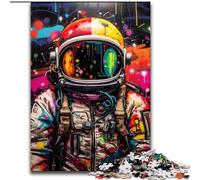 Puzzle 1000 Pieces Jigsaw Astronaut Graffiti Jigsaw Puzzles size50x75cm Fun at Home Activities, Birthday Present, Travel Gifts