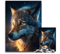 Puzzle 1000 Pieces Jigsaw Awesome Wolf Difficult Puzzles for Adults Challenging DIY Brain Teaser Perfect Family Game Or Decorative Gift 1000 PCS(75x50cm)
