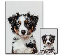 Puzzle 1000 Pieces Jigsaw Baby Australian Shepherd Difficult Puzzles for Adults Challenging Brain Teaser for Teenagers Family Game Night Fun 1000 PCS(75x50cm)