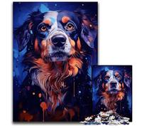 Puzzle 1000 Pieces Jigsaw Beagle Dog Painting Impossible Jigsaw Puzzles for Adults Perfect for Christmas Halloween Easter New Year 1000 PCS(38x26cm)