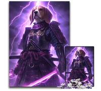 Puzzle 1000 Pieces Jigsaw Beagle Samurai Warrior Paper Jigsaw Interactive Family Game DIY Home Decor Brain Teaser Gift 1000 PCS(38x26cm)