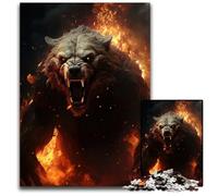 Puzzle 1000 Pieces Jigsaw Bear From Hell Difficult Puzzles for Adults Challenging DIY Brain Teaser Perfect Family Game Or Decorative Gift 1000 PCS(75x50cm)