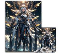 Puzzle 1000 Pieces Jigsaw Beautiful Dark Angel Paper Jigsaw Interactive Family Game DIY Home Decor Brain Teaser Gift 1000 PCS(38x26cm)