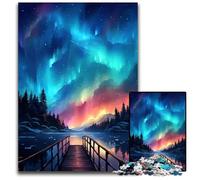 Puzzle 1000 Pieces Jigsaw Beautiful Sky by The Lake Difficult Puzzles for Adults Challenging DIY Brain Teaser Perfect Family Game Or Decorative Gift 1000 PCS(38x26cm)