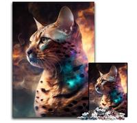 Puzzle 1000 Pieces Jigsaw Bengal Cat Nebula Jigsaw Puzzles for Adults Challenging Brain Teaser - Relaxing Toy for Teenagers 50x75CM/19.68x29.52inch